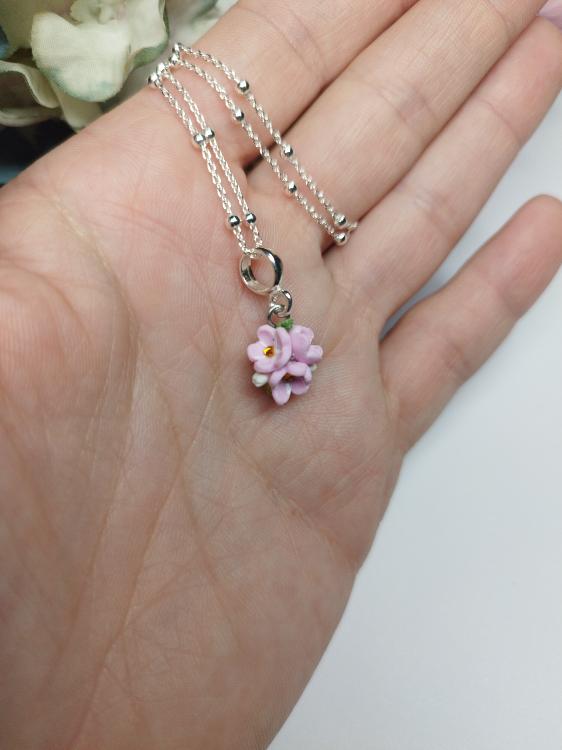 Růžová pomněnka (Ag925/1000)