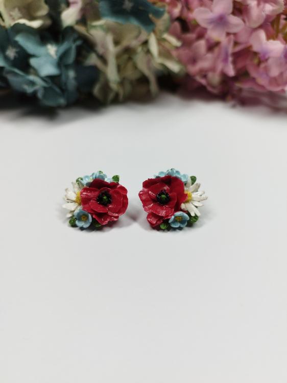 Květinová náušnice (Klipsy)